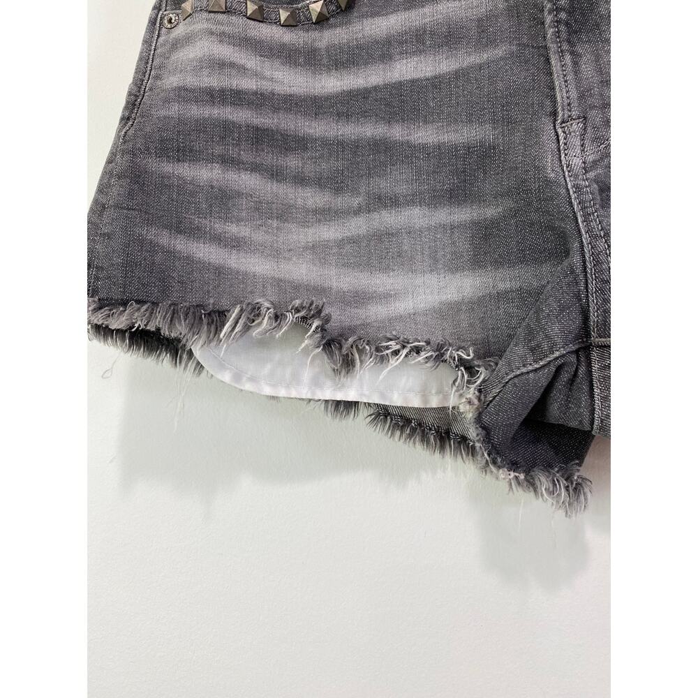 American Eagle Vintage Hi-Rise Festival Shorts Gray Studded Women's Size 10 Boho - Picture 4 of 9